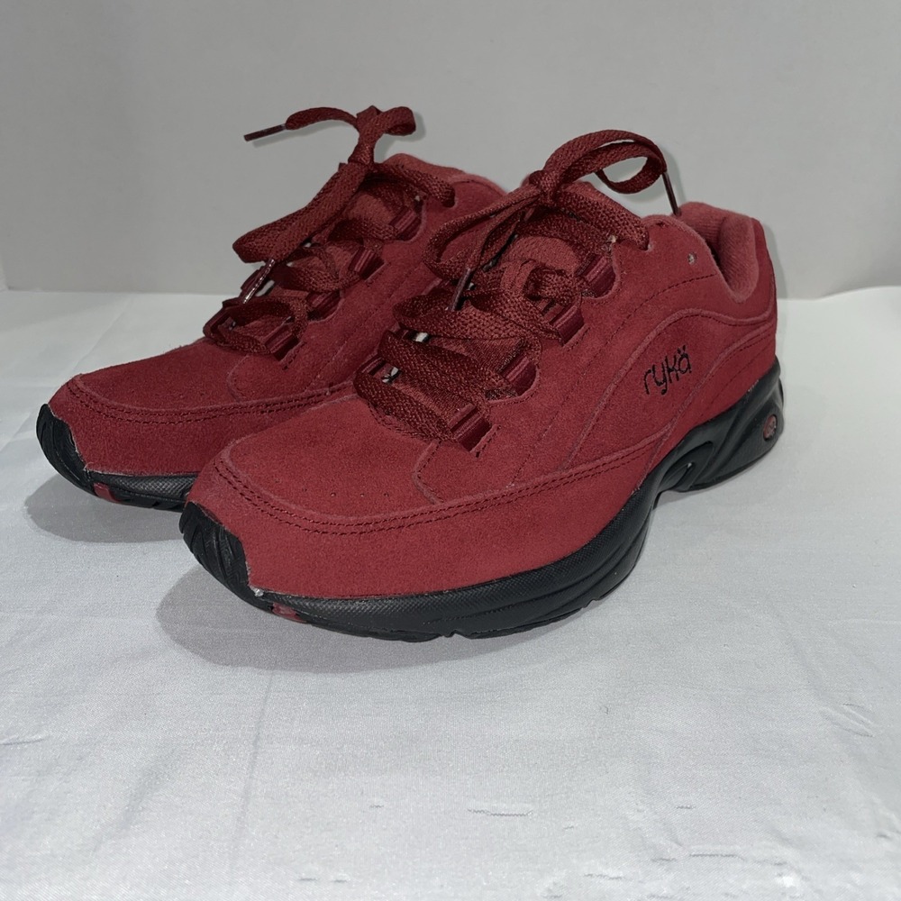 Ryka K28080WRX suede comfort walking shoes-Burgundy Wine-Women's size 7M